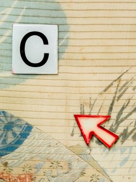 Photo13: N0228B Vintage Japanese Kimono   Ivory FUKURO OBI sash Flower Silk. (Grade C) (13)