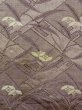 Photo3: N0228D Vintage Japanese Kimono  Grayish Olive FUKURO OBI sash Flower Silk. (Grade C) (3)