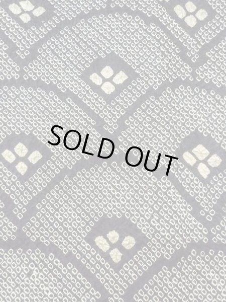 Photo6: N0305C Vintage Japanese women   Black HAORI short jacket / Silk. Wave,   (Grade B) (6)