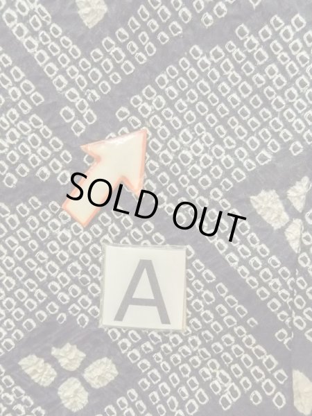 Photo14: N0305C Vintage Japanese women   Black HAORI short jacket / Silk. Wave,   (Grade B) (14)