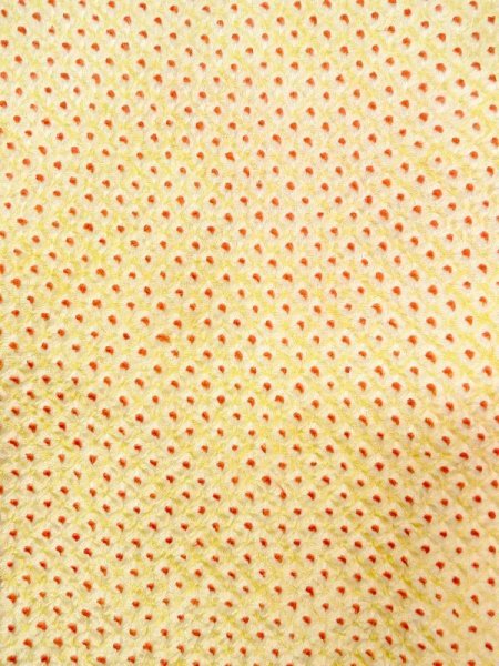 Photo6: Mint N0305D Vintage Japanese women  Pale Yellow HAORI short jacket / Silk. Dot   (Grade A) (6)