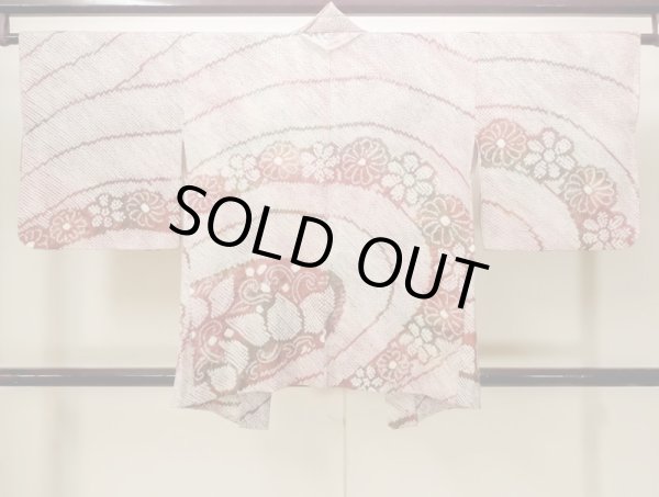 Photo2: Mint N0305H Vintage Japanese women   Multi Color HAORI short jacket / Silk. Flower,   (Grade A) (2)