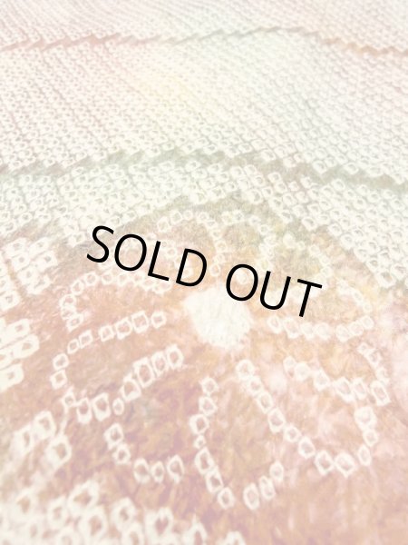 Photo10: Mint N0305H Vintage Japanese women   Multi Color HAORI short jacket / Silk. Flower,   (Grade A) (10)