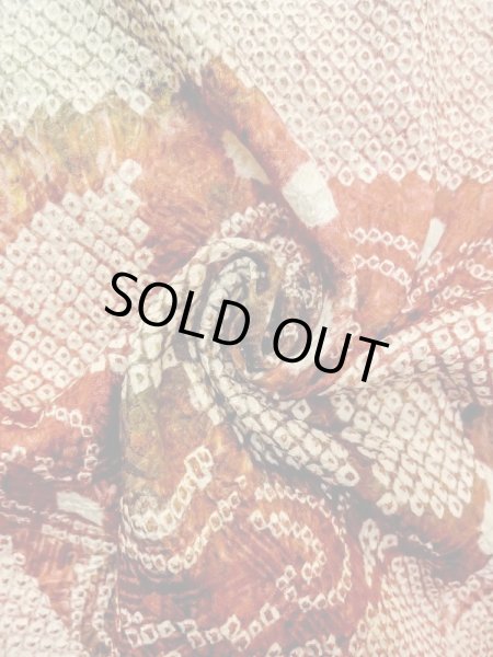 Photo12: Mint N0305H Vintage Japanese women   Multi Color HAORI short jacket / Silk. Flower,   (Grade A) (12)