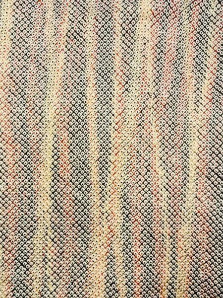 Photo3: Mint N0305I Vintage Japanese women   Multi Color HAORI short jacket / Silk. Stripes,   (Grade A) (3)