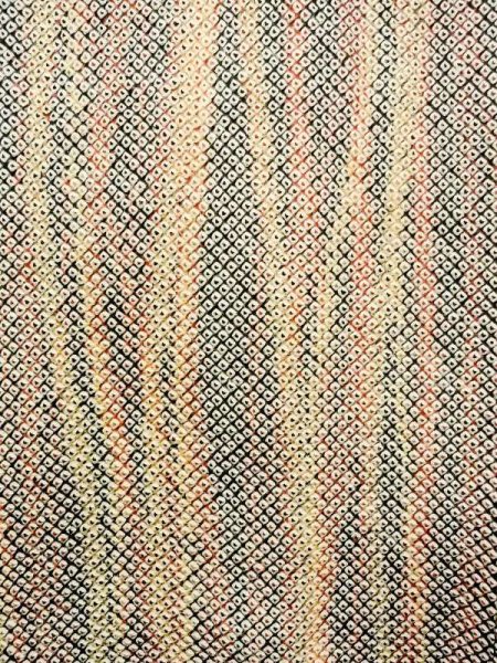 Photo4: Mint N0305I Vintage Japanese women   Multi Color HAORI short jacket / Silk. Stripes,   (Grade A) (4)