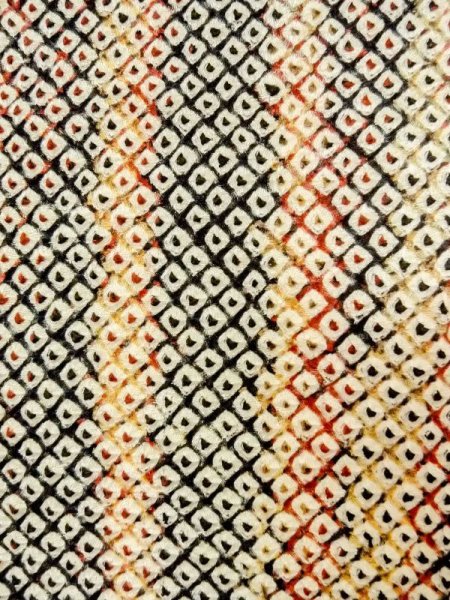 Photo6: Mint N0305I Vintage Japanese women   Multi Color HAORI short jacket / Silk. Stripes,   (Grade A) (6)