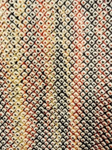 Photo7: Mint N0305I Vintage Japanese women   Multi Color HAORI short jacket / Silk. Stripes,   (Grade A) (7)