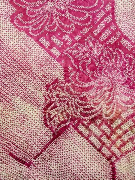 Photo4: Mint N0305K Vintage Japanese women   Wisteria HAORI short jacket / Silk. Flower,   (Grade A) (4)