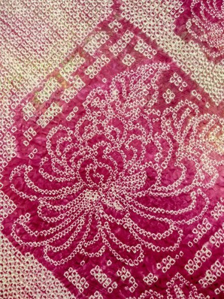 Photo5: Mint N0305K Vintage Japanese women   Wisteria HAORI short jacket / Silk. Flower,   (Grade A) (5)