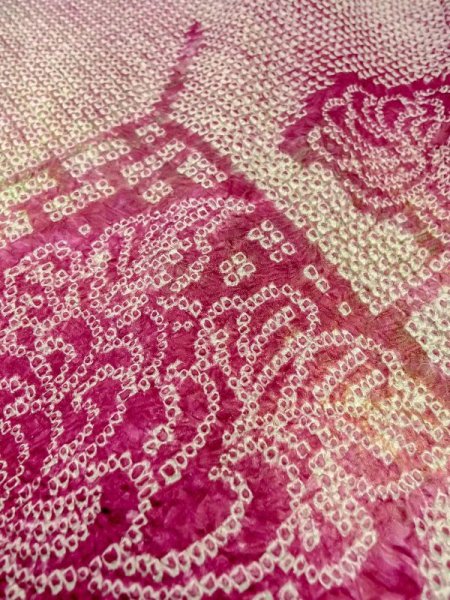 Photo8: Mint N0305K Vintage Japanese women   Wisteria HAORI short jacket / Silk. Flower,   (Grade A) (8)