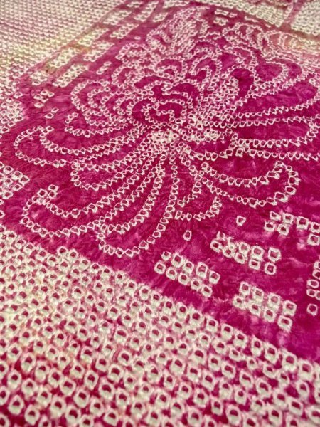 Photo9: Mint N0305K Vintage Japanese women   Wisteria HAORI short jacket / Silk. Flower,   (Grade A) (9)