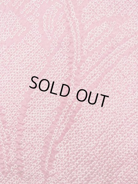 Photo7: N0305L Vintage Japanese women  Dark Pink HAORI short jacket / Silk. Iris,   (Grade B) (7)