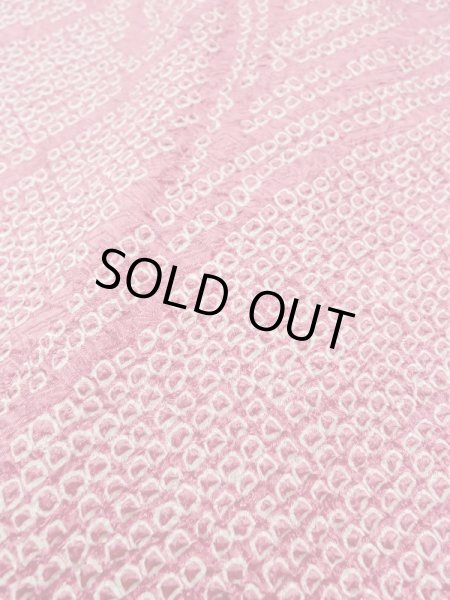 Photo10: N0305L Vintage Japanese women  Dark Pink HAORI short jacket / Silk. Iris,   (Grade B) (10)