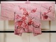 Photo2: N0305N Vintage Japanese women   Red HAORI short jacket / Silk. Leaf,   (Grade C) (2)