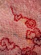 Photo3: N0305N Vintage Japanese women   Red HAORI short jacket / Silk. Leaf,   (Grade C) (3)