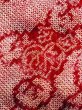 Photo5: N0305N Vintage Japanese women   Red HAORI short jacket / Silk. Leaf,   (Grade C) (5)