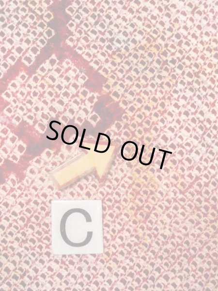 Photo16: N0305N Vintage Japanese women   Red HAORI short jacket / Silk. Leaf,   (Grade C) (16)