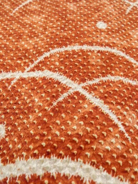 Photo10: N0305O Vintage Japanese women  Vivid Brown HAORI short jacket / Silk. Grass,   (Grade B) (10)