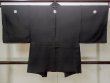 Photo2: Mint N0305P Vintage Japanese   Black Men's Haori / Silk.    (Grade B) (2)