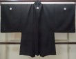 Photo2: Mint N0305Q Vintage Japanese   Black Men's Haori / Synthetic.    (Grade B) (2)