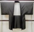 Photo1: Mint N0305R Vintage Japanese   Black Men's Haori / Silk.    (Grade C) (1)