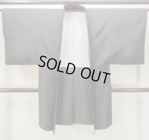 Photo1: Mint N0305R Vintage Japanese   Black Men's Haori / Silk.    (Grade C) (1)