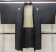 Photo1: Mint N0305S Vintage Japanese   Black Men's Haori / Silk.    (Grade D) (1)