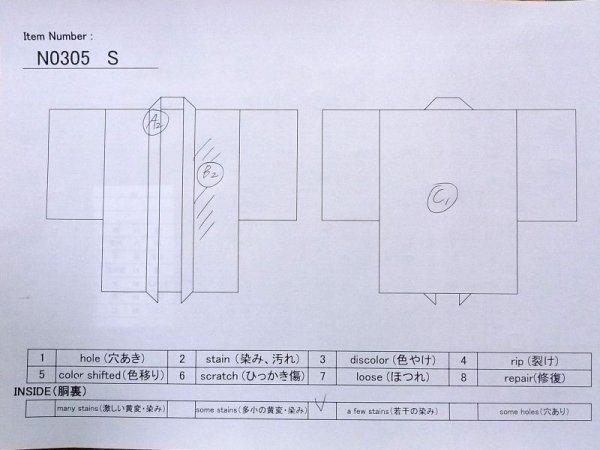 Photo8: Mint N0305S Vintage Japanese   Black Men's Haori / Silk.    (Grade D) (8)