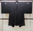Photo2: Mint N0305W Vintage Japanese   Black Men's Haori / Silk.    (Grade B) (2)