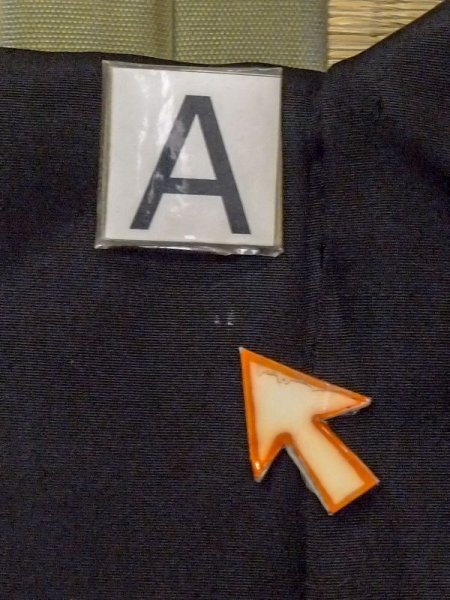 Photo12: Mint N0305Y Vintage Japanese   Black Men's Haori / Silk.    (Grade C) (12)