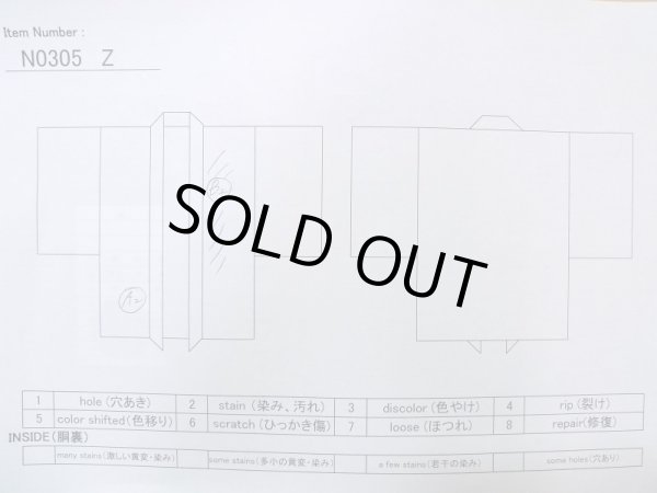 Photo10: Mint N0305Z Vintage Japanese   Black Men's Haori / Silk.    (Grade C) (10)