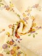 Photo13: N0312B Vintage Japanese women  Pale Yellow KOMON dyed / Silk. Flower,   (Grade C) (13)
