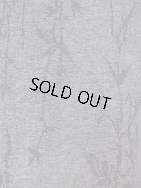 Photo3: N0312F Vintage Japanese women  Dark Gray OJIYACHIJIMI / Linen. Leaf,   (Grade B) (3)