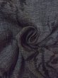 Photo12: N0312F Vintage Japanese women  Dark Gray OJIYACHIJIMI / Linen. Leaf,   (Grade B) (12)
