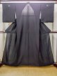 Photo1: N0312R Vintage Japanese women   Black MONTSUKI crests / Silk.    (Grade C) (1)