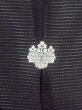 Photo3: N0312T Vintage Japanese women   Black MONTSUKI crests / Silk.    (Grade C) (3)