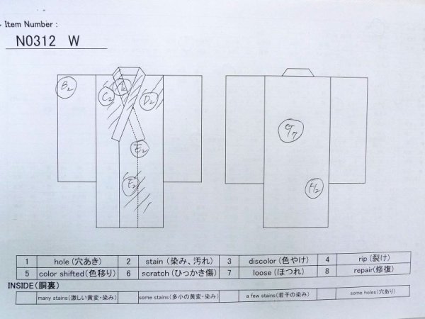 Photo10: N0312W Vintage Japanese women   Black MONTSUKI crests / Silk.    (Grade D) (10)