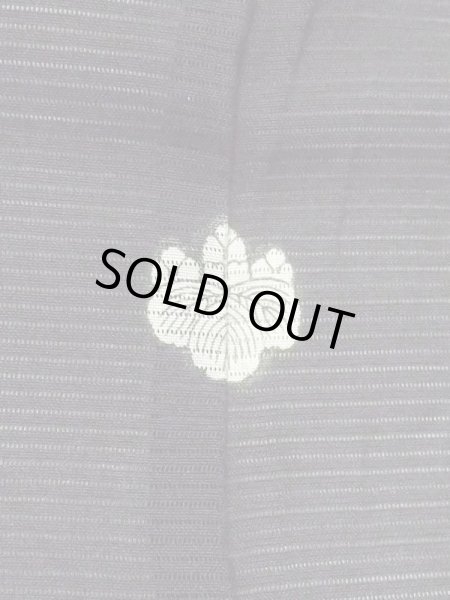 Photo3: N0312X Vintage Japanese women   Black MONTSUKI crests / Silk.    (Grade C) (3)