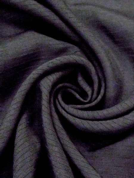 Photo8: N0312Z Vintage Japanese women   Black MONTSUKI crests / Silk.    (Grade C) (8)