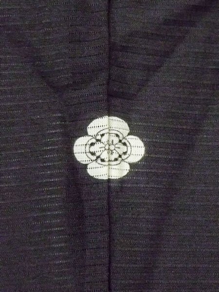 Photo3: N0313A Vintage Japanese women   Black MONTSUKI crests / Synthetic.    (Grade C) (3)