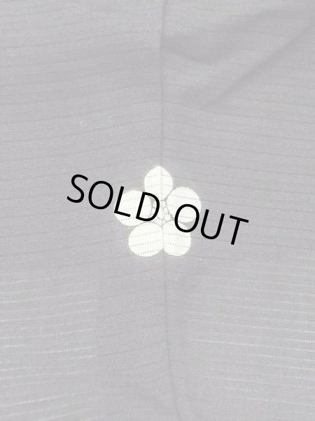 Photo3: N0313B Vintage Japanese women   Black MONTSUKI crests / Silk.    (Grade C) (3)