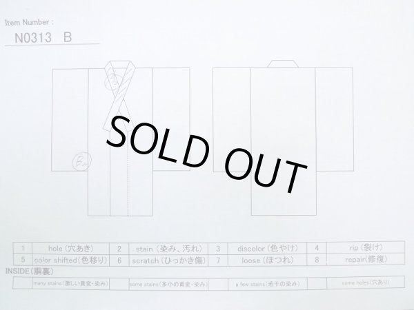 Photo10: N0313B Vintage Japanese women   Black MONTSUKI crests / Silk.    (Grade C) (10)