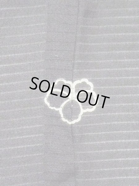 Photo3: N0313C Vintage Japanese women   Black MONTSUKI crests / Silk.    (Grade C) (3)