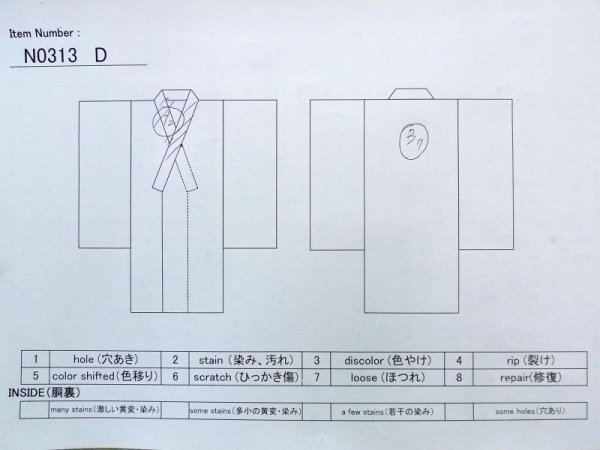 Photo10: N0313D Vintage Japanese women   Black MONTSUKI crests / Silk.    (Grade D) (10)