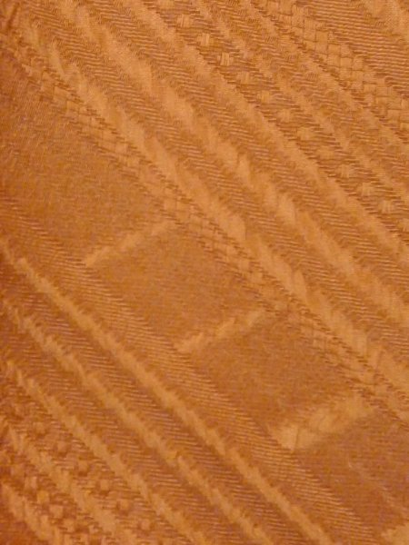 Photo6: N0321D Used Japanese women  Grayish Orange MICHIYUKI outer coat / Silk. Gradation   (Grade B) (6)