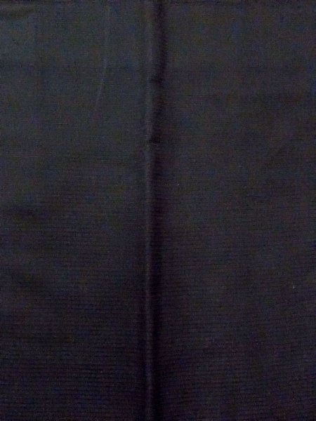 Photo4: N0321F Vintage Japanese women   Black MICHIYUKI outer coat / Silk. Pine tree/branch/needle,   (Grade C) (4)