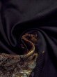 Photo12: N0321F Vintage Japanese women   Black MICHIYUKI outer coat / Silk. Pine tree/branch/needle,   (Grade C) (12)