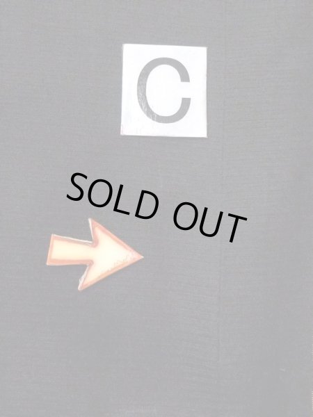 Photo16: N0321F Vintage Japanese women   Black MICHIYUKI outer coat / Silk. Pine tree/branch/needle,   (Grade C) (16)