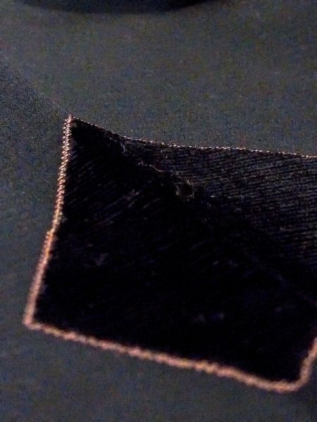 Photo9: N0321G Vintage Japanese women   Black MICHIYUKI outer coat / Synthetic. Quadrangle,   (Grade C) (9)